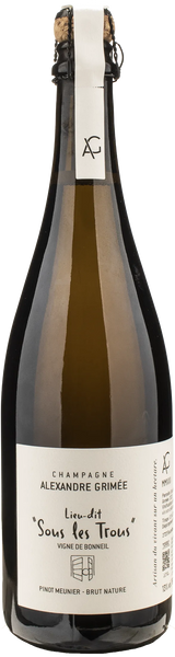 Alexandre Grimee Champagne Pinot Meunier Brut Nature Sous le Trous 2022