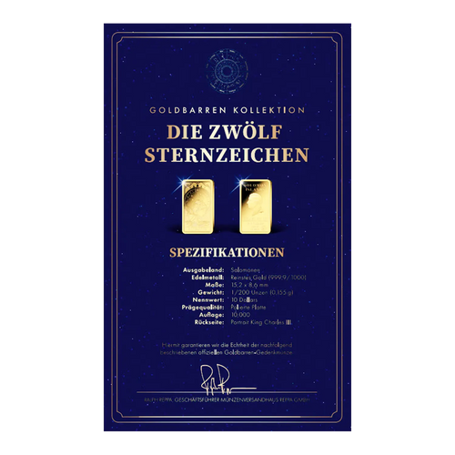 Goldbarren Sternzeichen Wassermann – Bild 5